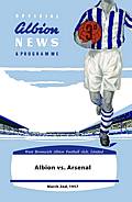 West Bromwich Albion Match Programme on Canvas