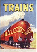 Postcard - Trains Red