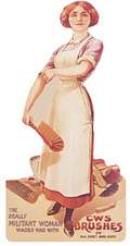 Militant Woman CWS Brushes Postcard