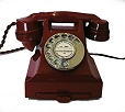 Red 1950s Bakelite Phone