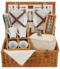 Natural Tea Picnic Basket - 4 Person