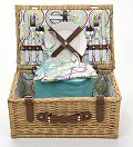 Slide Flower Picnic Basket, 2 Settings